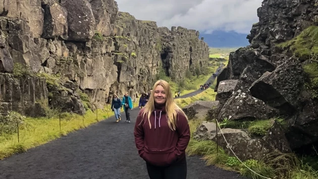 Bild av Amalia Winberg på Island