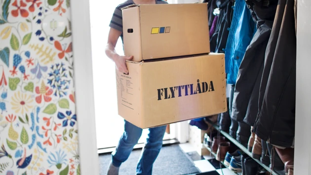Bild på flyttlådor
