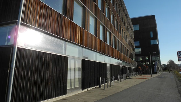 Facade with sunglimpse