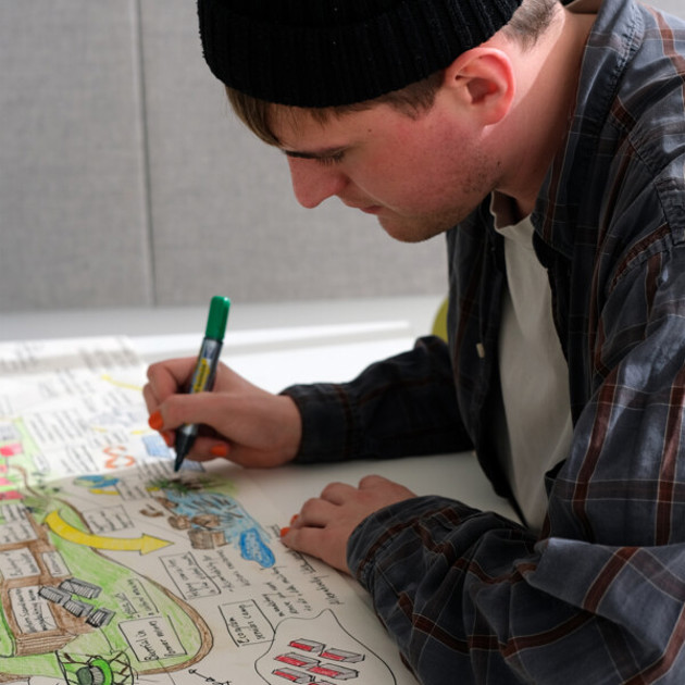 Oliver Weglinski's grad project, 'Carbon Care Work'.